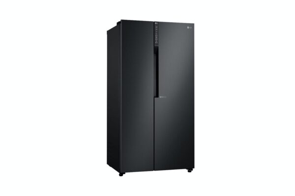 LG 626L Side By Side Fridge Freezer - Matte Black Stainless Steel - Image 2