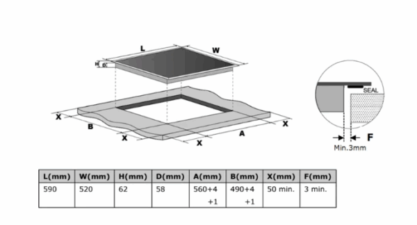 Midea 60cm 4-Zone Induction cook top - Image 2
