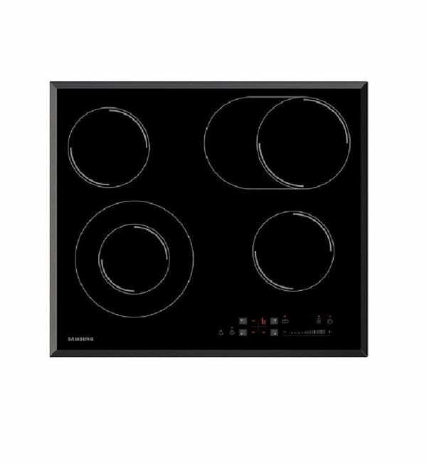 Samsung 60cm 4 Zone Electric Cooktop - Black ceramic glass