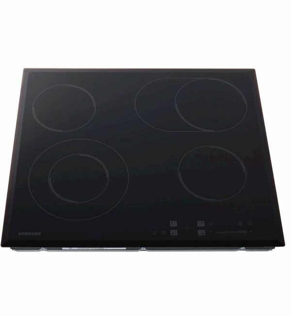 Samsung 60cm 4 Zone Electric Cooktop - Black ceramic glass - Image 2