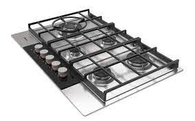 Midea 75cm 5 Burner Gas Hob Stainless Steel with Grill Plate, Ex-display Unit