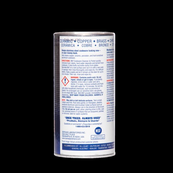 Bar Keepers Friend Cookware Cleaners & Polish 340g Can - Image 2