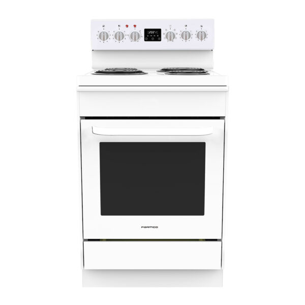Parmco 600mm Freestanding Stove, Radiant Coil Cooktop, White