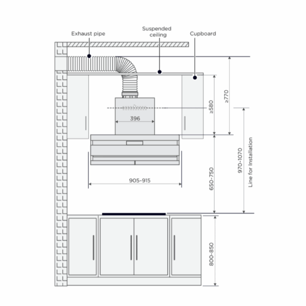 Midea T-Shape Rangehood -Steam Wash - Image 6