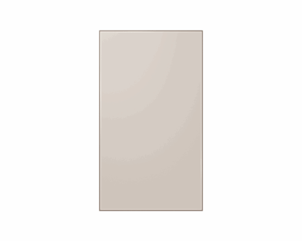 Bespoke bottom panels for french door fridge - Satin beige
