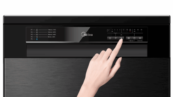Midea 14 Place Dishwasher Black Stainless - Image 2
