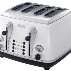 DeLonghi Icona Classic, 4 Slice White Toaster