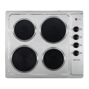 Parmco Cooktop 600mm, Stainless Steel Plate, 4 Burner