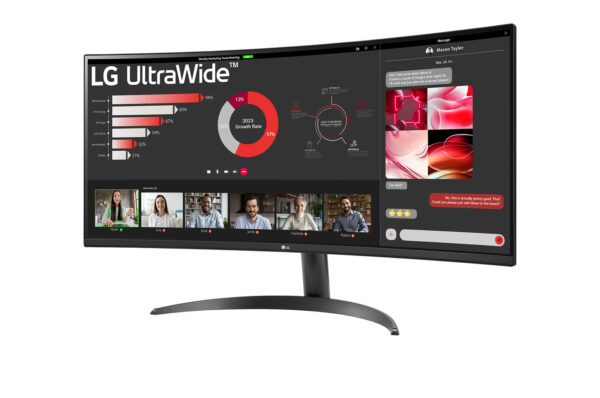 LG 34WR50QK 34" WQHD Curved Ultrawide Monitor - Image 2