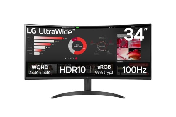 LG 34WR50QK 34" WQHD Curved Ultrawide Monitor