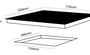 Parmco Cooktop 770mm Black Ceramic, 4 Element I Series 3
