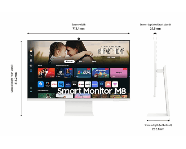 Samsung 32" Smart Monitor M80D UHD - Image 3