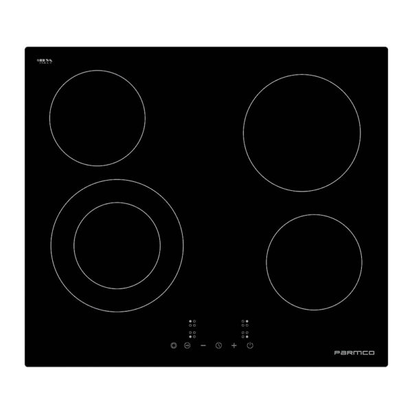 Parmco 600mm, Ceramic, Black, 4 Element Cooktop I Series 3