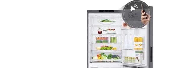 LG Bottom Mount Fridge with Door Cooling in Dark Graphite Finish - Image 3