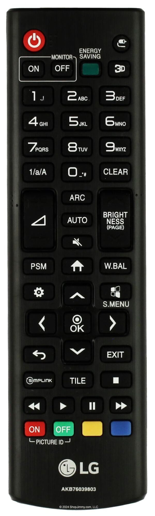 LG AKB76039803 Remote Control