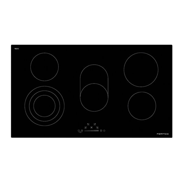 Parmco 900mm Ceramic, Black, 5 Burner Cooktop I Series 3
