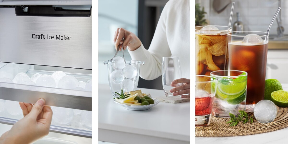 LG 635L Side By Side Fridge Freezer w/ Door-In-Door & Craft Ice - Matte Black - Image 2