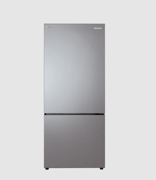 Panasonic 380L Bottom Mount Fridge Freezer - Stainless Steel