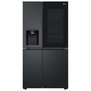 LG 635L Side-by-Side Fridge Freezer with Ice & Water - Matte Black
