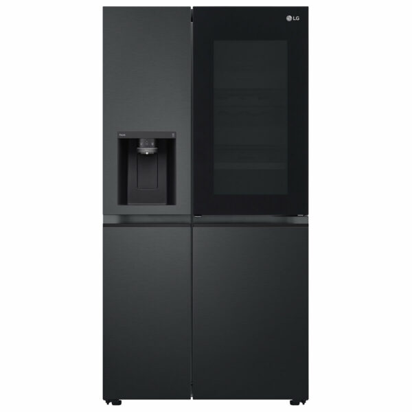LG 635L Side-by-Side Fridge Freezer with Ice & Water - Matte Black