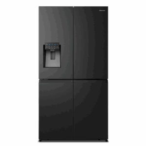 Hisense 585L French Door Fridge Black Steel with Dark Interior