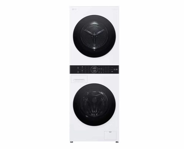 LG 12kg Front Loading Washing Machine and 9kg Dryer Stack - Matte Black