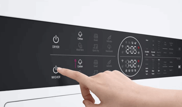 LG 12kg Front Loading Washing Machine and 9kg Dryer Stack - Matte Black - Image 3
