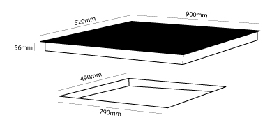 Parmco Cooktop 900mm Black Induction 5 Burner I Series 6 - Image 2