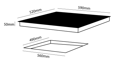 Parmco 600mm Ceramic Aluminium Frame, 4 Element Cooktop I Series 3 - Image 2